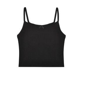 Cou Cou Intimates Picot Tank Black